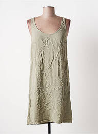 Rochie scurtă croială fluidă fără mâneci verde BANANA MOON femme