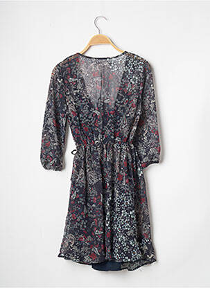 Rochie scurtă croială fluidă mâneci 3/4 albastru BANANA MOON femeie