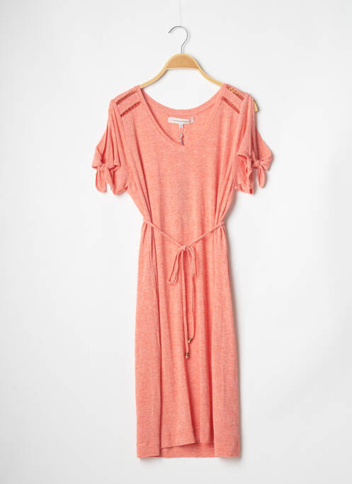 Rochie midi mâneci scurte mâneci scurte portocaliu BANANA MOON femme