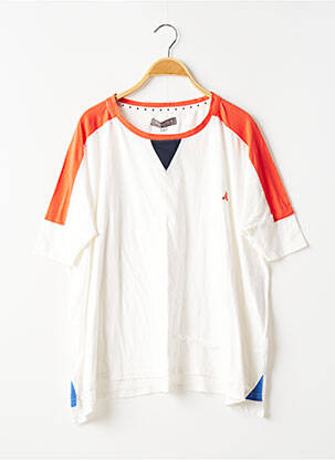 Tricou croială dreaptă mâneci scurte alb BANANA MOON femeie