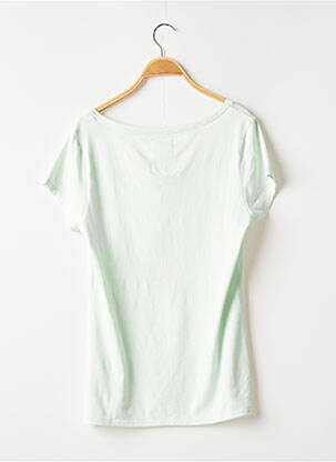 Tricou croială dreaptă mâneci scurte verde BANANA MOON femeie