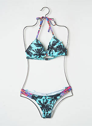 Costum de baie din două piese elasticitate top sutien modelat albastru BANANA MOON femeie