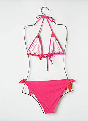 Costum de baie din două piese elasticitate top triunghiuri roz BANANA MOON femeie