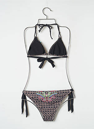 Costum de baie din două piese elasticitate top sutien modelat maro BANANA MOON femme