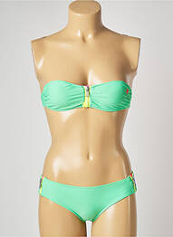 Costum de baie din două piese elasticitate top sutien modelat verde BANANA MOON femme