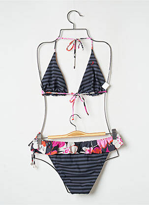 Costum de baie din două piese elasticitate top triunghiuri gri BANANA MOON femeie