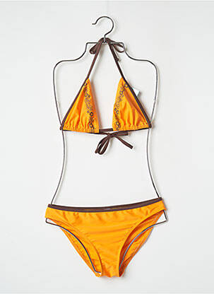 Costum de baie din două piese elasticitate top triunghiuri portocalie BANANA MOON femeie