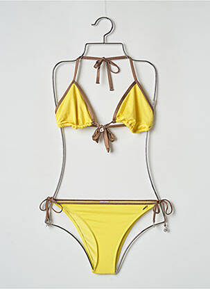 Costum de baie din două piese elasticitate top triunghiuri galben BANANA MOON femeie