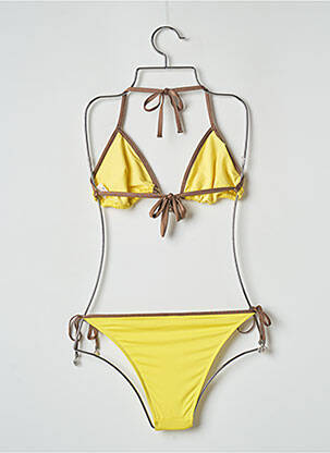 Costum de baie din două piese elasticitate top triunghiuri galben BANANA MOON femeie