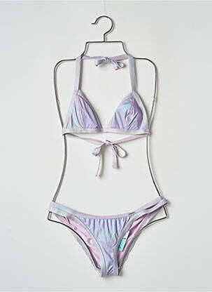 Costum de baie din două piese elasticitate top triunghiuri violet BANANA MOON femeie