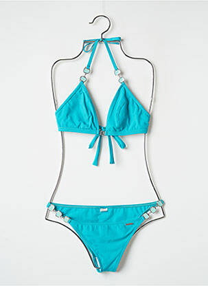 Costum de baie din două piese elasticitate top triunghiuri albastru BANANA MOON femeie