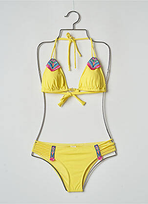 Costum de baie din două piese elasticitate top sutien modelat galben BANANA MOON femeie