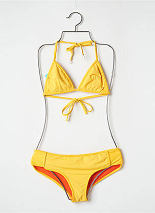 Costum de baie din două piese elasticitate top triunghiuri galben BANANA MOON femeie