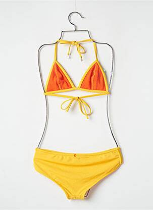 Costum de baie din două piese elasticitate top triunghiuri galben BANANA MOON femeie