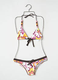 Costum de baie din două piese elasticitate top triunghiuri alb BANANA MOON femme