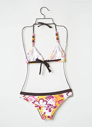 Costum de baie din două piese elasticitate top triunghiuri alb BANANA MOON femeie