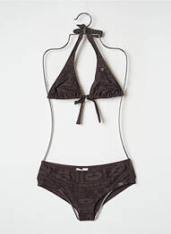 Costum de baie din două piese elasticitate top triunghiuri maro BANANA MOON femeie