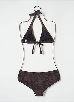 Costum de baie din două piese elasticitate top triunghiuri maro BANANA MOON femeie
