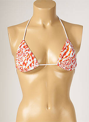 Sutien de costum de baie elasticitate top triunghiuri portocalie BANANA MOON femeie