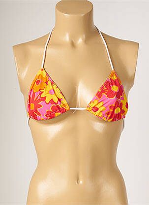 Sutien de costum de baie elasticitate top triunghiuri roz BANANA MOON femeie