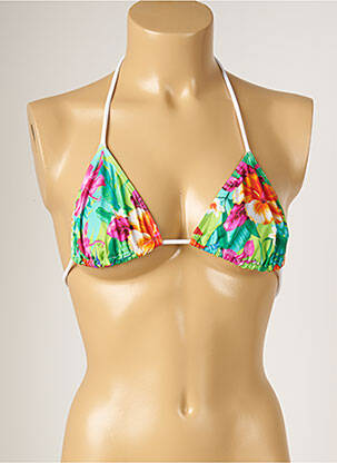 Sutien de costum de baie elasticitate top triunghiuri verde BANANA MOON femeie