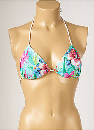 Sutien de costum de baie elasticitate top triunghiuri albastru BANANA MOON femeie