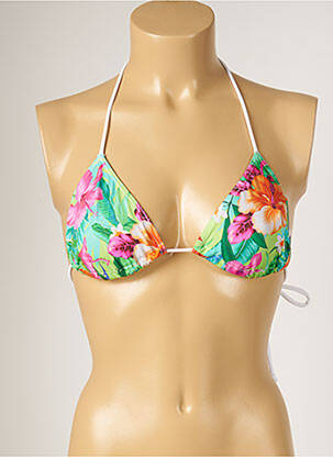 Sutien de costum de baie elasticitate top triunghiuri verde BANANA MOON femeie