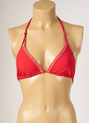 Sutien de costum de baie elasticitate top triunghiuri roșu BANANA MOON femeie