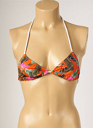 Sutien de costum de baie elasticitate top triunghiuri portocalie BANANA MOON femeie