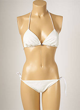 Costum de baie din două piese elasticitate top triunghiuri maro BANANA MOON femeie