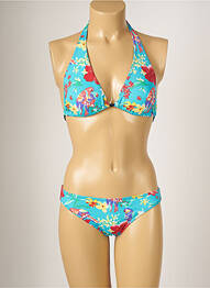 Costum de baie din două piese elasticitate top triunghiuri albastru BANANA MOON femme