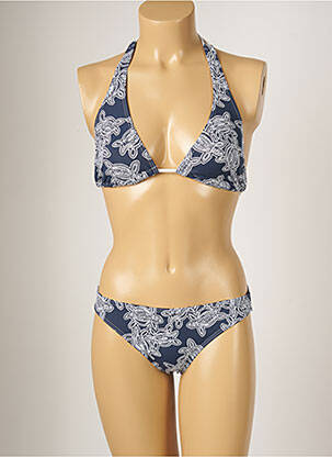 Costum de baie din două piese elasticitate top triunghiuri albastru BANANA MOON femeie