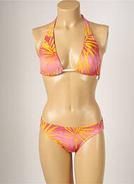 Costum de baie din două piese elasticitate top triunghiuri roz BANANA MOON femme