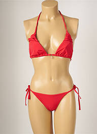 Costum de baie din două piese elasticitate top triunghiuri roșu BANANA MOON femme