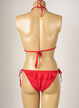 Costum de baie din două piese elasticitate top triunghiuri roșu BANANA MOON femeie