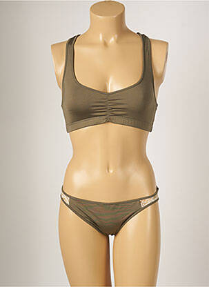 Costum de baie din două piese elasticitate sutiene verde BANANA MOON femeie