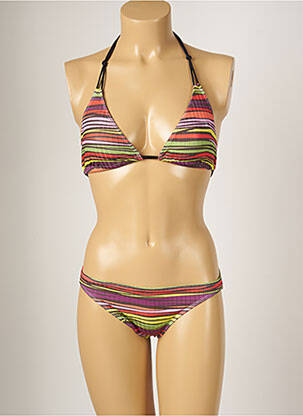 Costum de baie din două piese elasticitate top triunghiuri portocalie BANANA MOON femeie