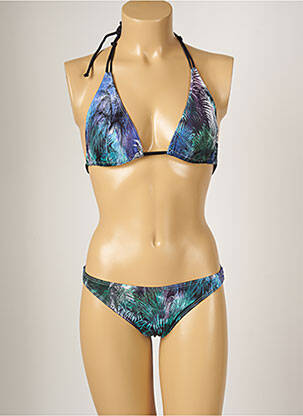 Costum de baie din două piese elasticitate top triunghiuri albastru BANANA MOON femeie