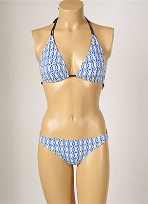 Costum de baie din două piese elasticitate top triunghiuri albastru BANANA MOON femeie