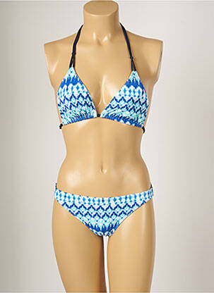 Costum de baie din două piese elasticitate top triunghiuri albastru BANANA MOON femeie