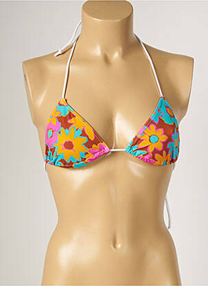 Sutien de costum de baie elasticitate top triunghiuri maro BANANA MOON femeie