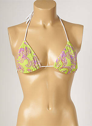 Sutien de costum de baie elasticitate top triunghiuri verde BANANA MOON femeie