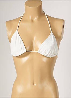 Sutien de costum de baie elasticitate top triunghiuri alb BANANA MOON femeie
