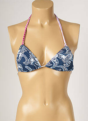 Sutien de costum de baie elasticitate top triunghiuri albastru BANANA MOON femeie