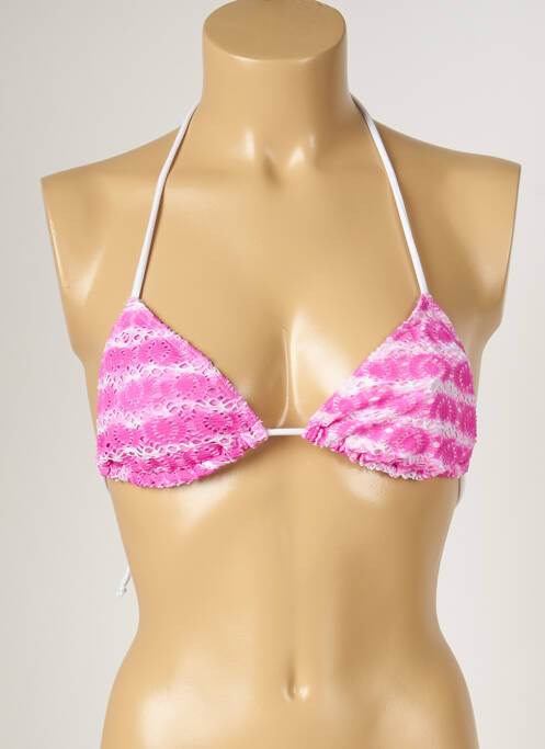 Sutien de costum de baie elasticitate top triunghiuri roz BANANA MOON femme