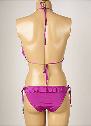 Costum de baie din două piese elasticitate top triunghiuri roz BANANA MOON femeie