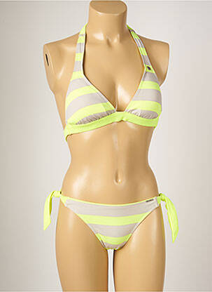 Costum de baie din două piese elasticitate top triunghiuri galben BANANA MOON femeie