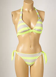 Costum de baie din două piese elasticitate top triunghiuri galben BANANA MOON femeie