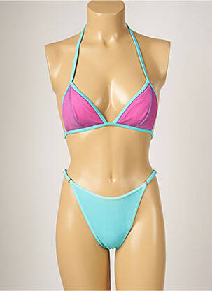 Costum de baie din două piese elasticitate top triunghiuri albastru BANANA MOON femeie