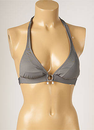 Sutien de costum de baie elasticitate top triunghiuri gri BANANA MOON femeie